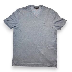 Michael Kors Men's Sleek V‑Neck Tee Size S – Grey/Charcoal